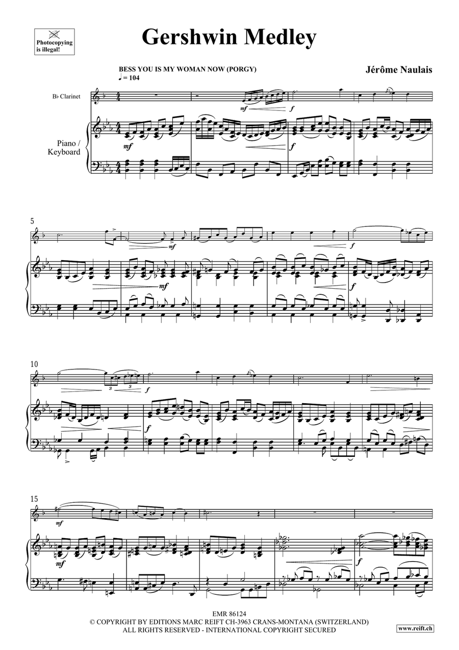 Gershwin Medley Gershwin Medley Clarinet Solo scores gallery preview page 5