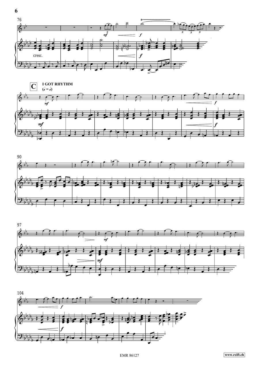 Gershwin Medley by Jerome Naulais Tenor Saxophone - Sheet Music page 8