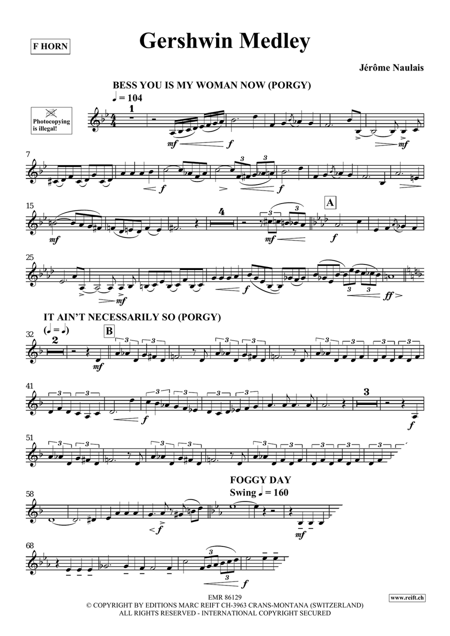 Gershwin Medley Gershwin Medley Horn scores gallery preview page 4