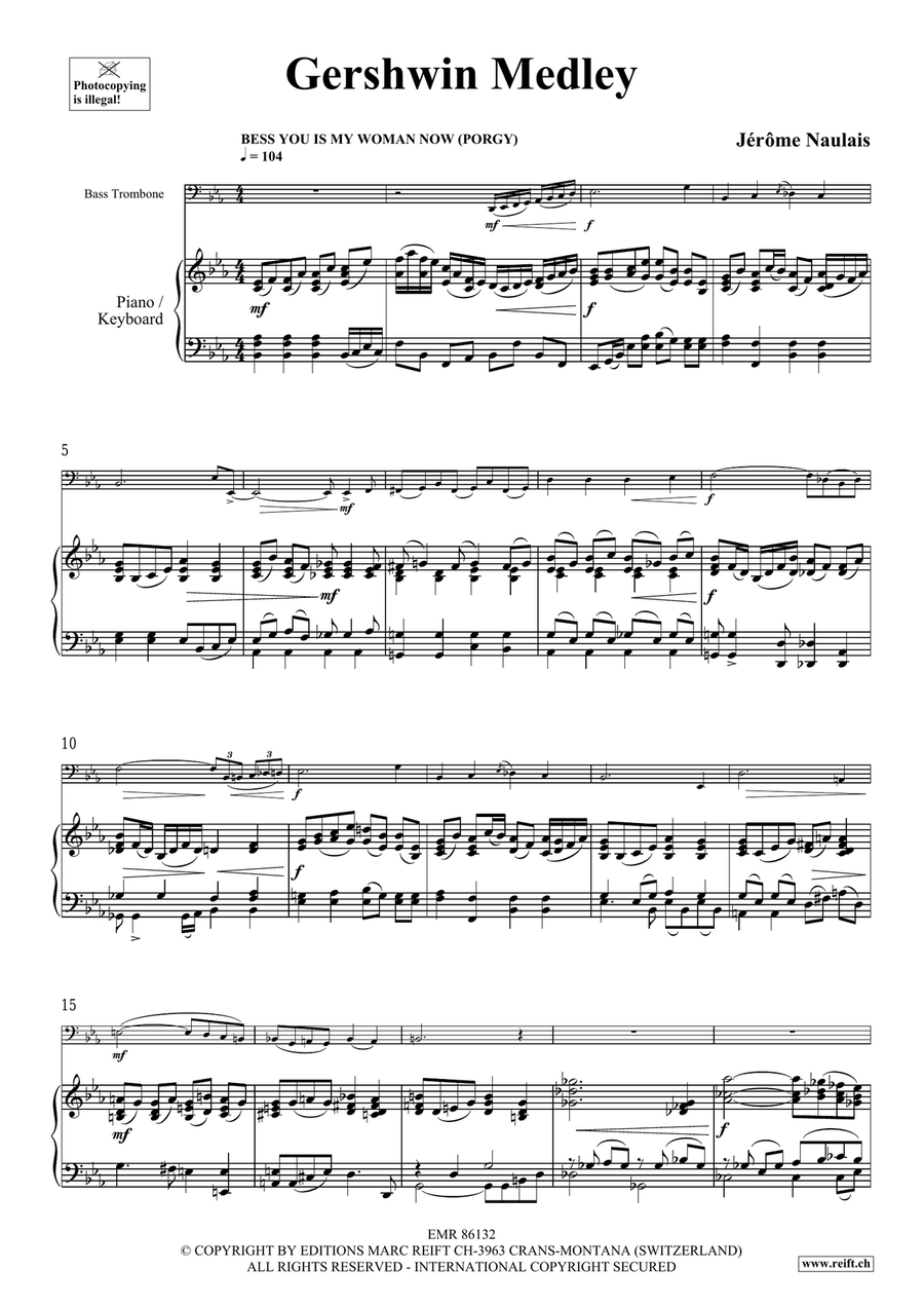 Gershwin Medley Gershwin Medley Bass Trombone scores gallery preview page 5