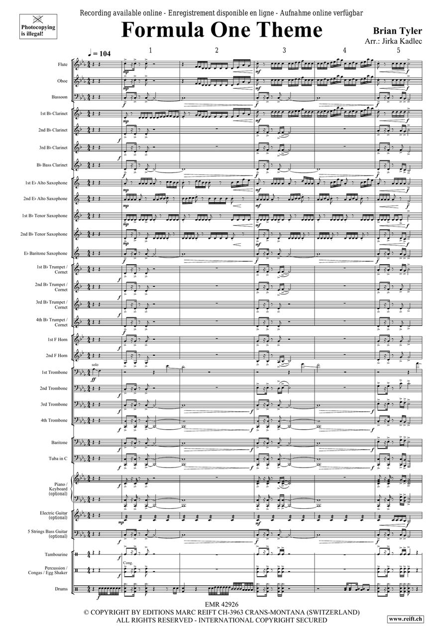 Formula One Theme Formula One Theme Concert Band scores gallery preview page 3