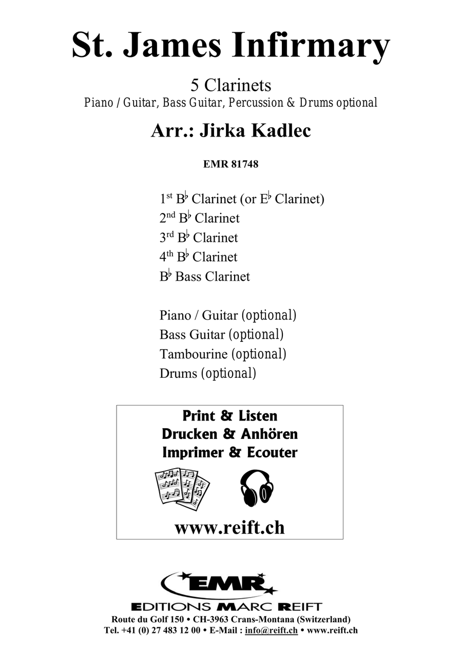 St. James Infirmary St. James Infirmary Clarinet Quintet scores gallery preview page 2
