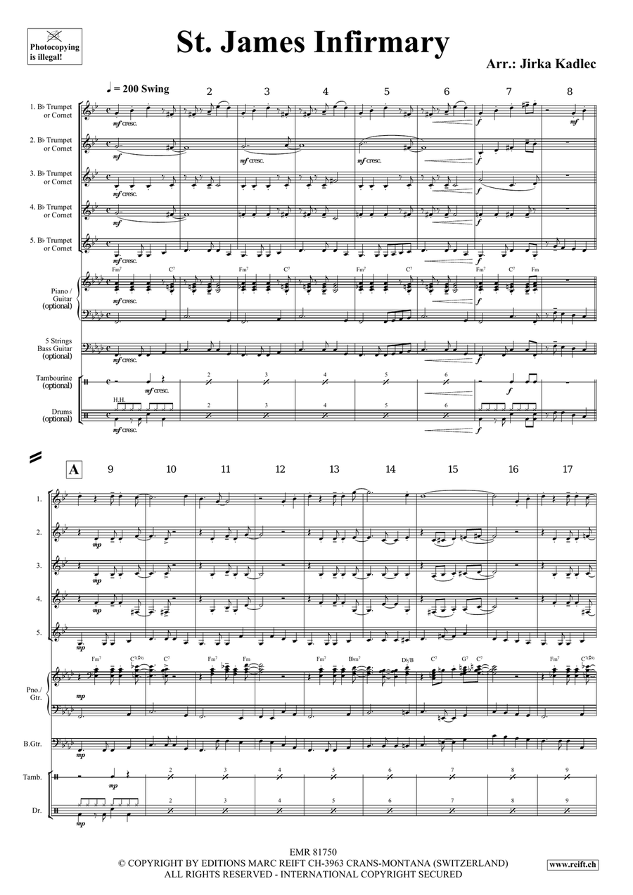 St. James Infirmary St. James Infirmary Cornet scores gallery preview page 3