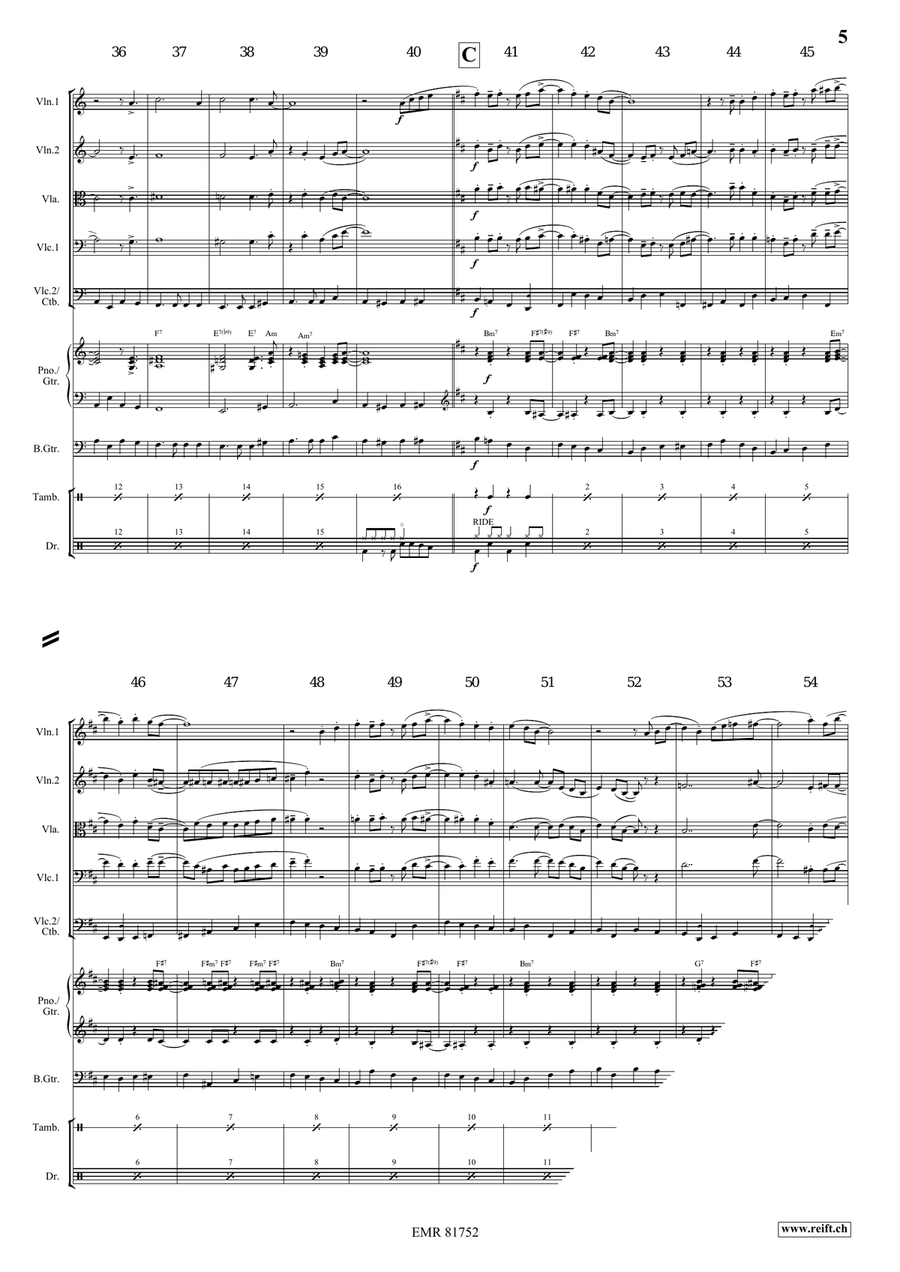 St. James Infirmary St. James Infirmary String Quintet scores gallery preview page 5