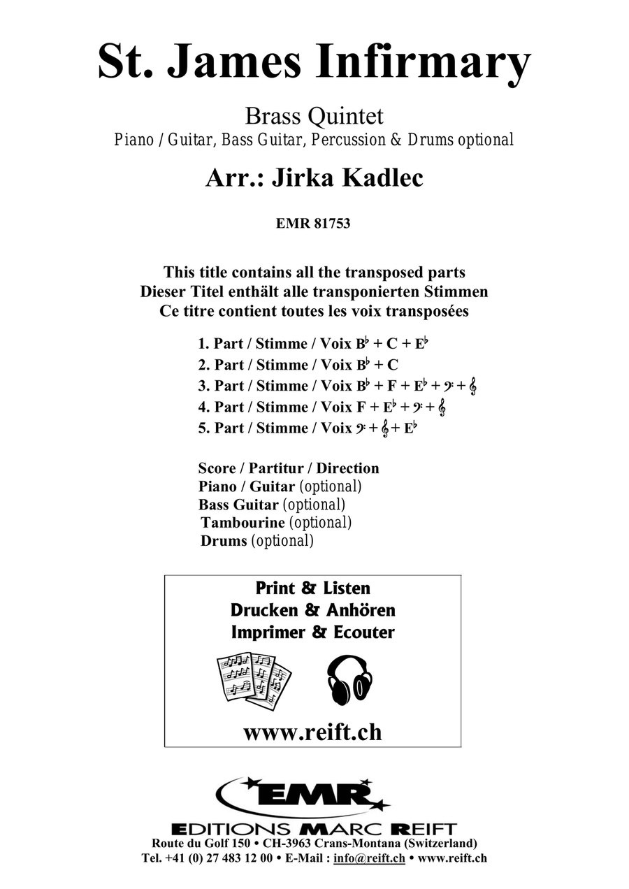 St. James Infirmary St. James Infirmary Brass Quintet scores gallery preview page 2
