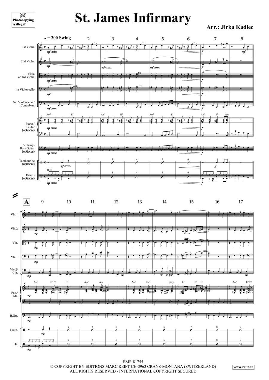 St. James Infirmary St. James Infirmary String Orchestra scores gallery preview page 3