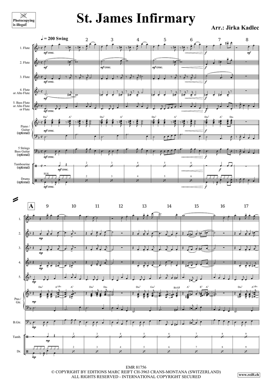 St. James Infirmary St. James Infirmary Flute scores gallery preview page 3