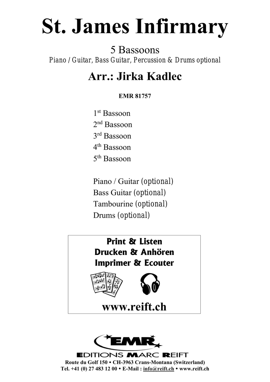 St. James Infirmary St. James Infirmary Bassoon scores gallery preview page 2