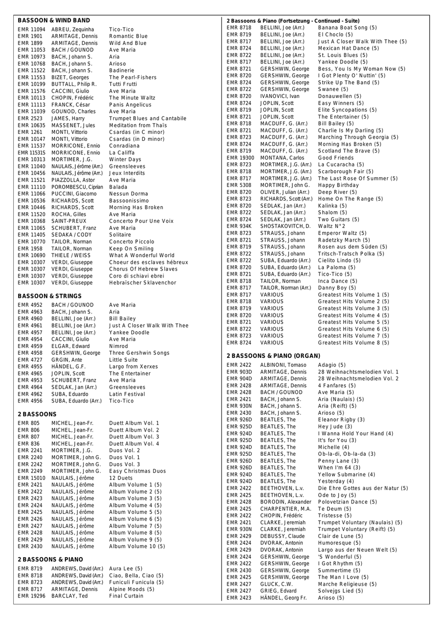 St. James Infirmary St. James Infirmary Bassoon scores gallery preview page 6