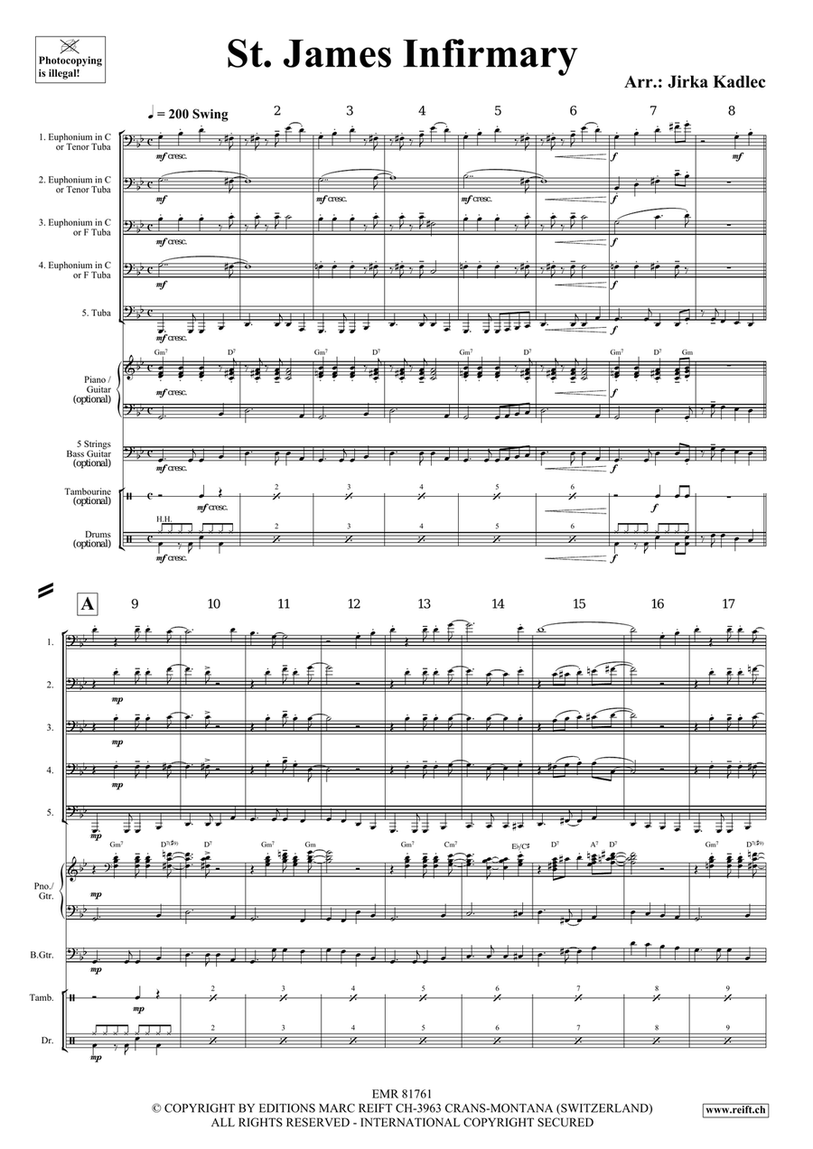 St. James Infirmary St. James Infirmary Tuba scores gallery preview page 3