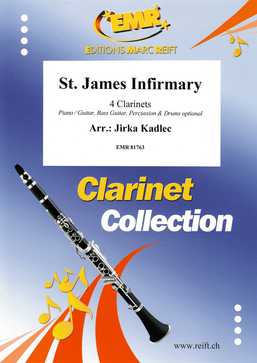 St. James Infirmary St. James Infirmary Clarinet Quartet scores gallery preview page 1