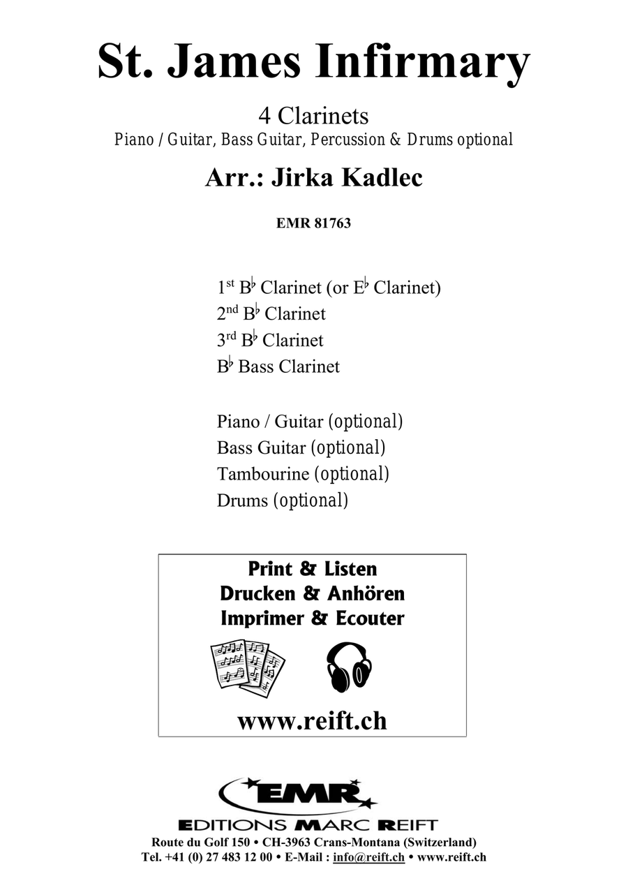 St. James Infirmary St. James Infirmary Clarinet Quartet scores gallery preview page 2