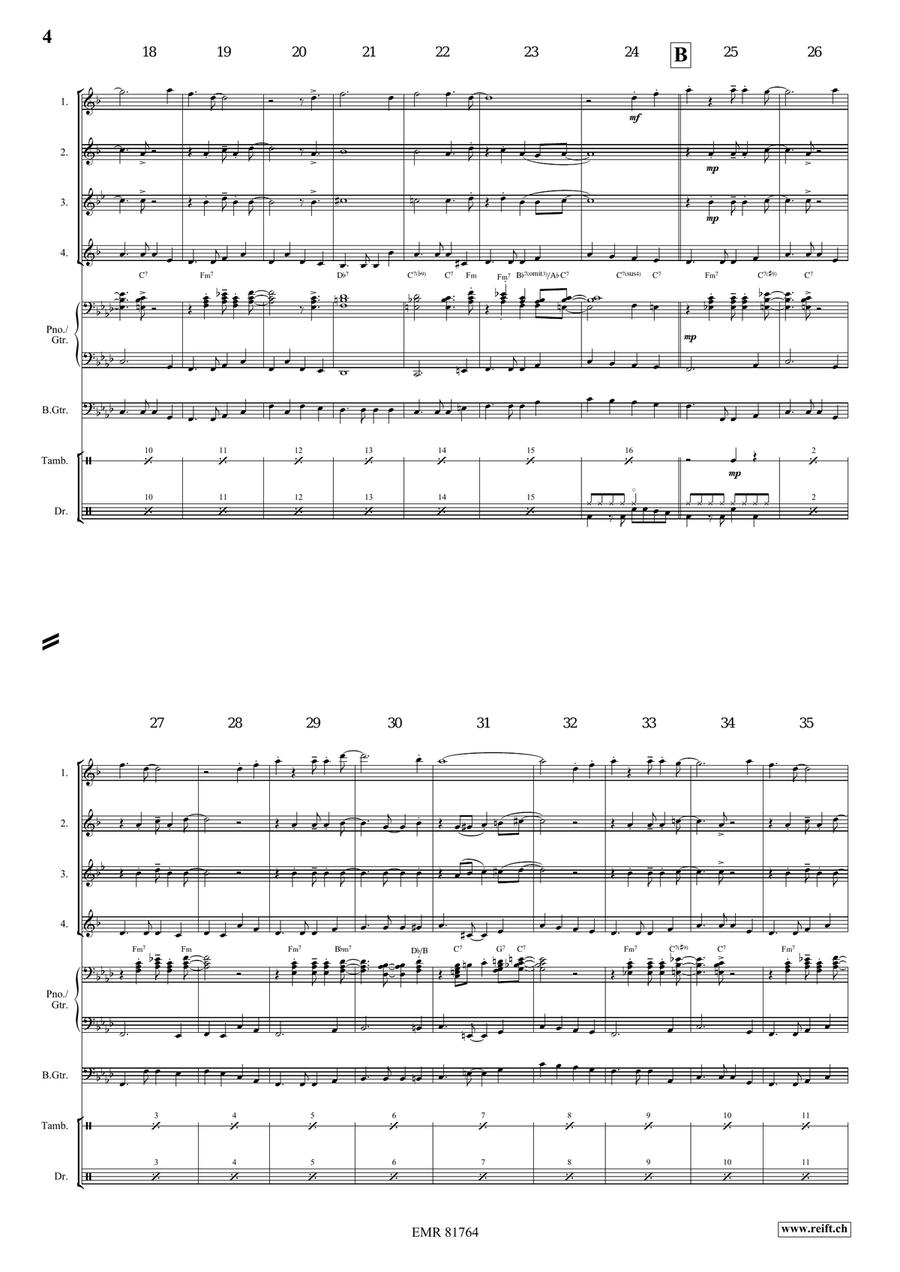 St. James Infirmary St. James Infirmary Saxophone Quartet scores gallery preview page 4