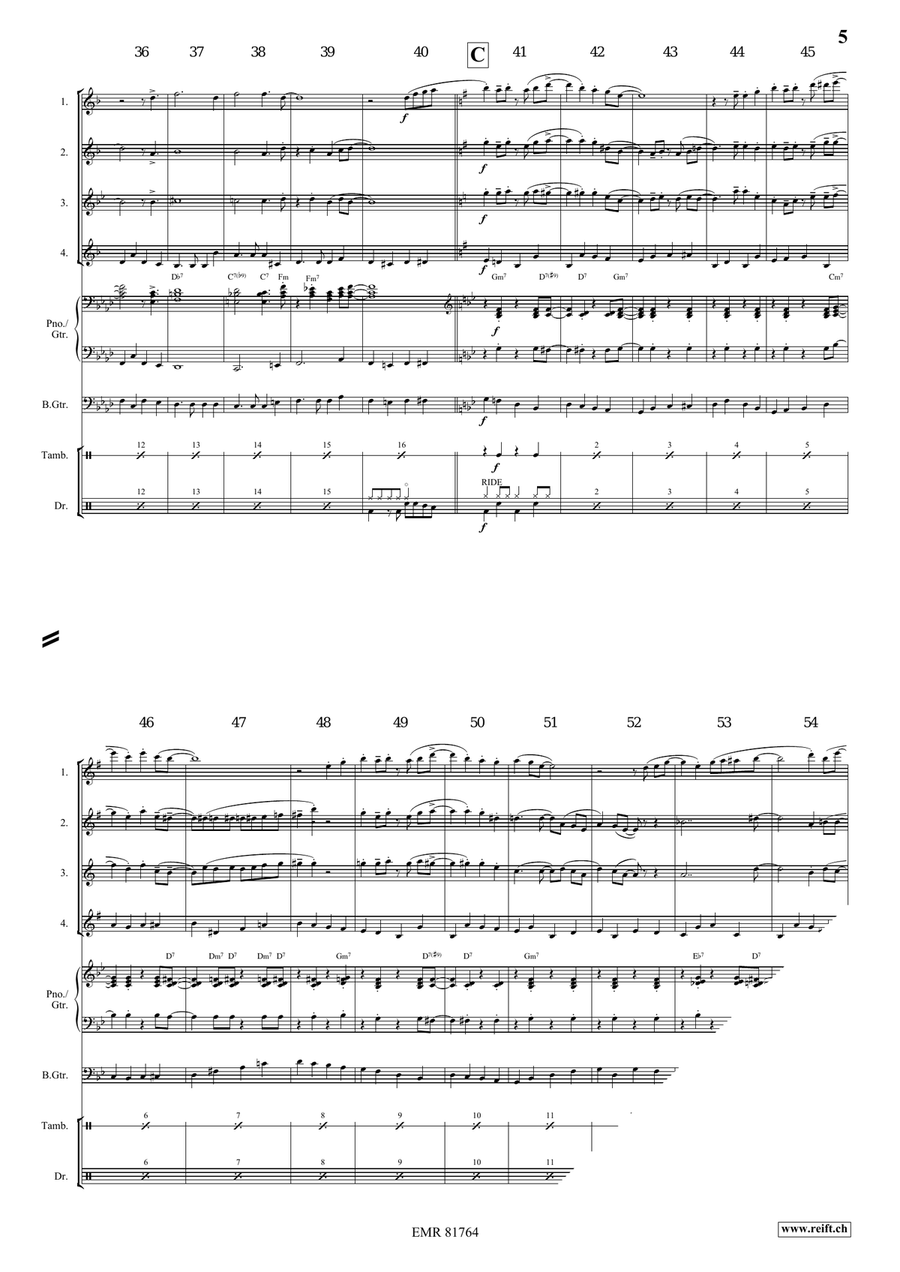 St. James Infirmary St. James Infirmary Saxophone Quartet scores gallery preview page 5