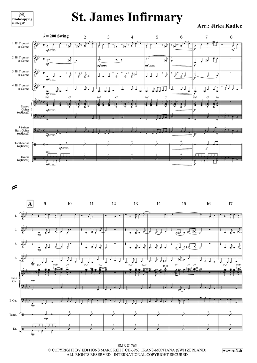 St. James Infirmary St. James Infirmary Cornet scores gallery preview page 3