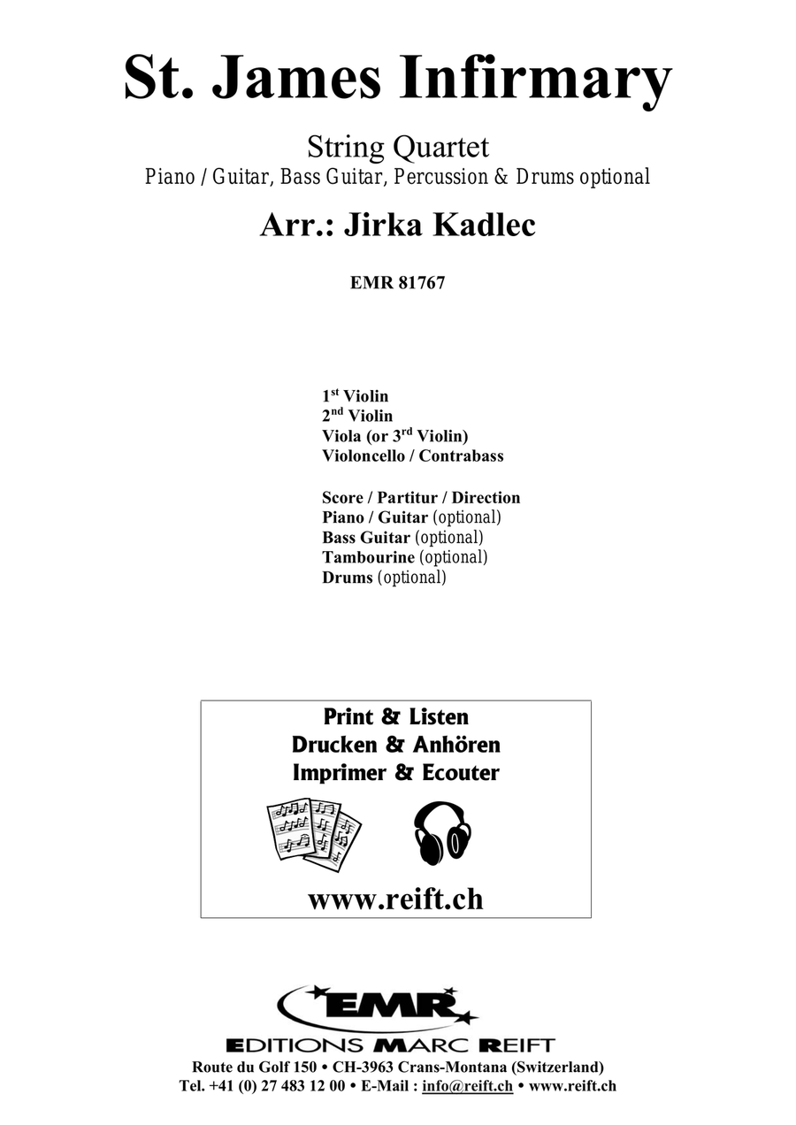 St. James Infirmary St. James Infirmary String Quartet scores gallery preview page 2