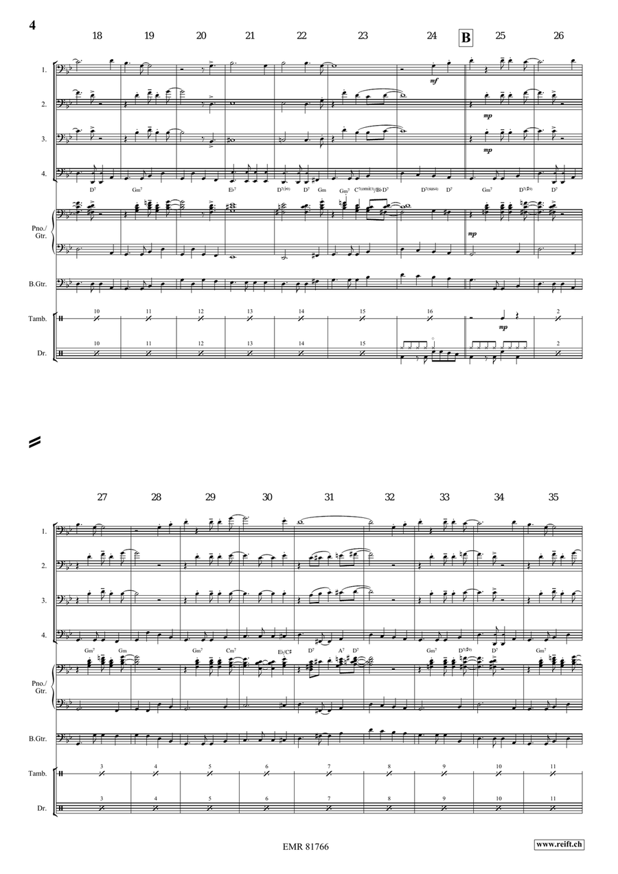 St. James Infirmary St. James Infirmary Trombone Quartet scores gallery preview page 4