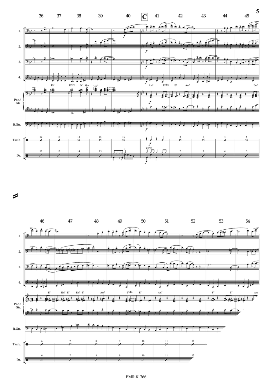 St. James Infirmary St. James Infirmary Trombone Quartet scores gallery preview page 5