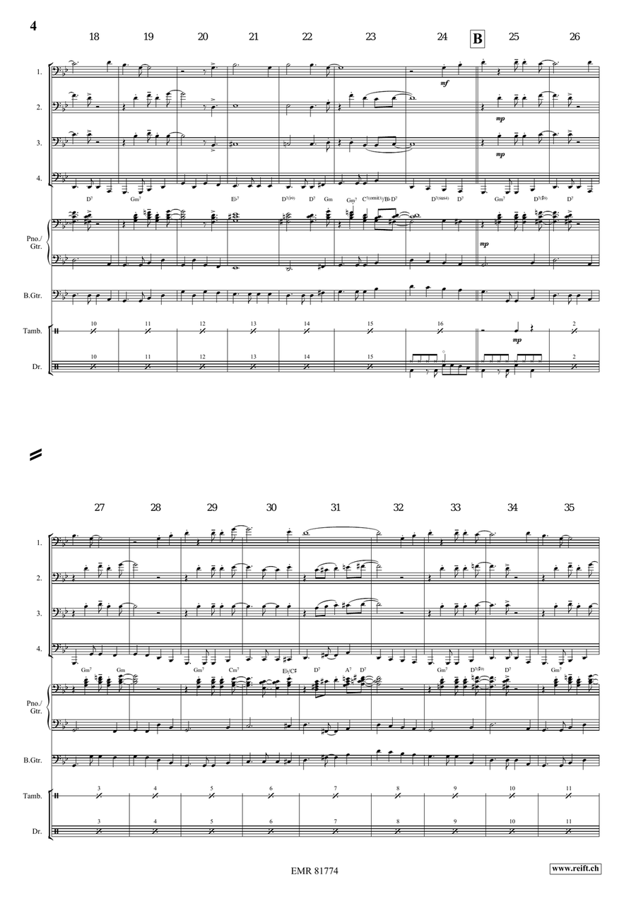 St. James Infirmary St. James Infirmary Tuba Quartet scores gallery preview page 4