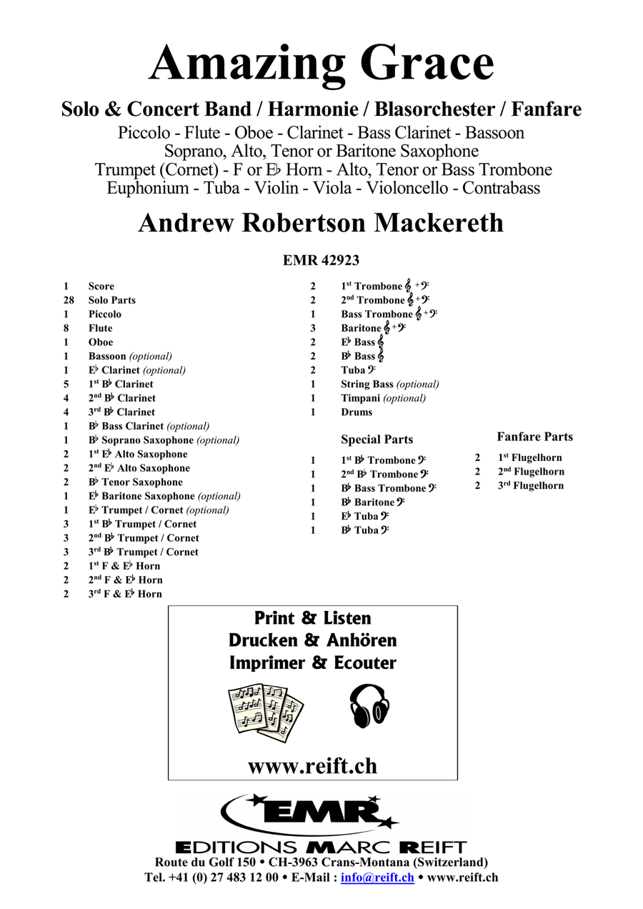 Amazing Grace Amazing Grace Bassoon scores gallery preview page 2