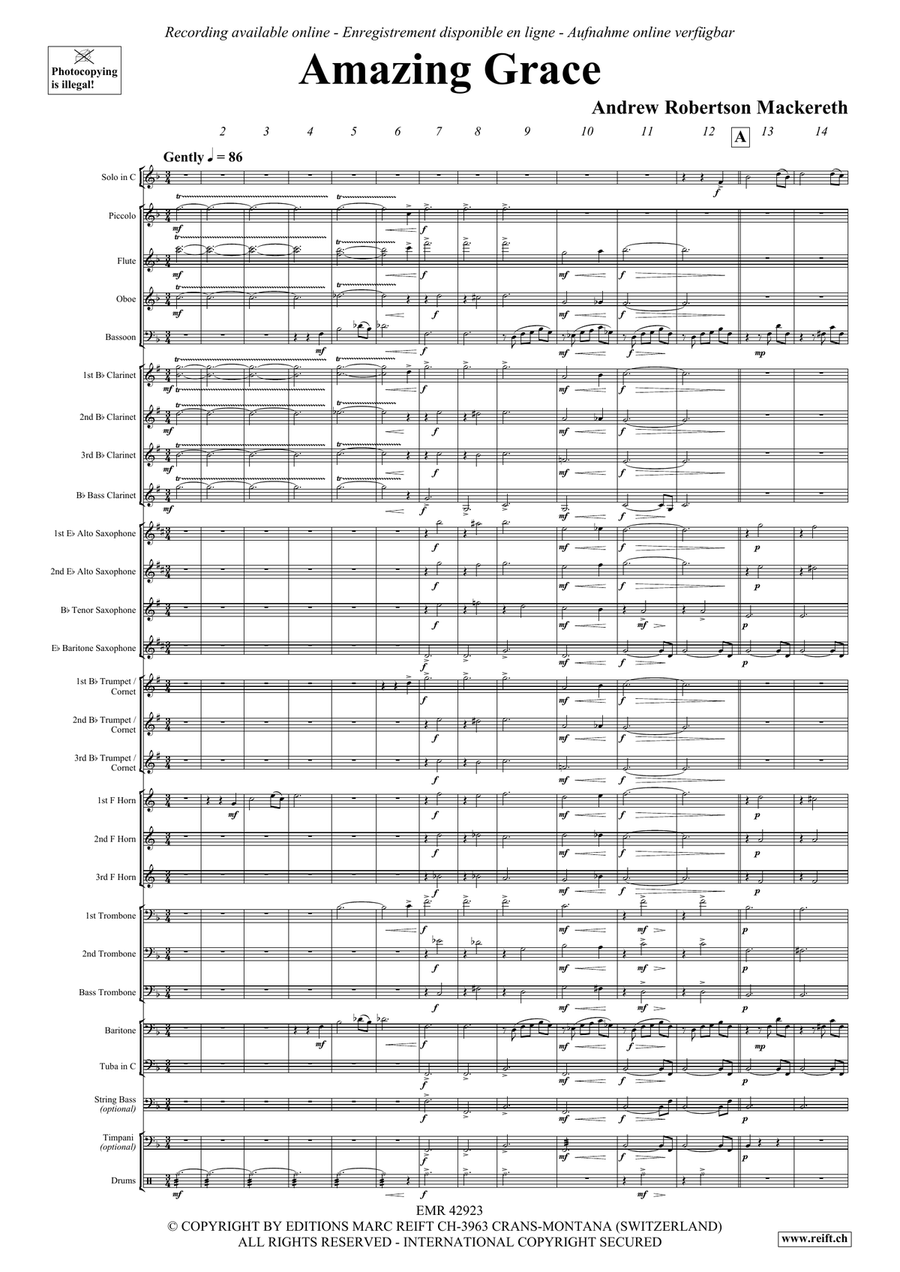 Amazing Grace Amazing Grace Bassoon scores gallery preview page 4