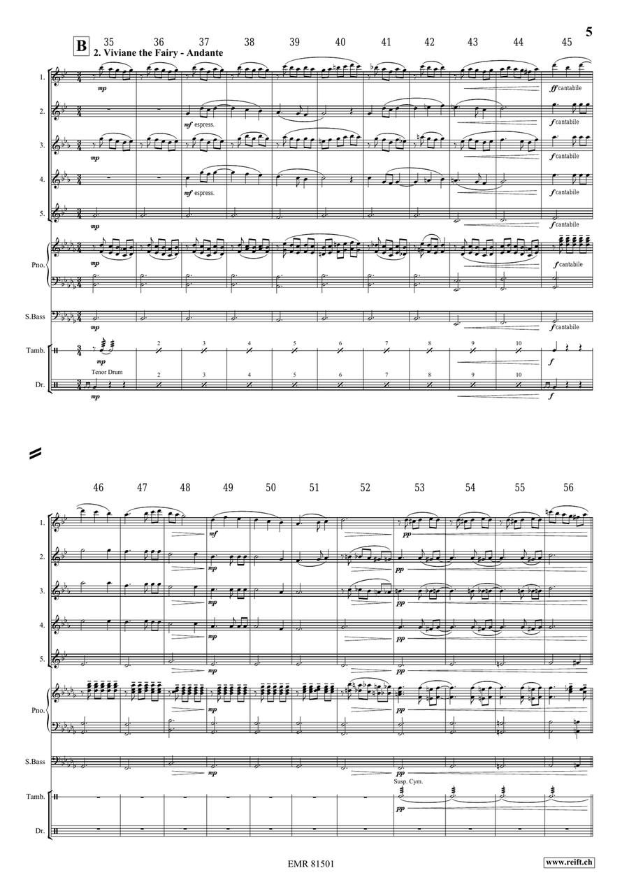 Broceliande Broceliande Saxophone Quintet scores gallery preview page 6