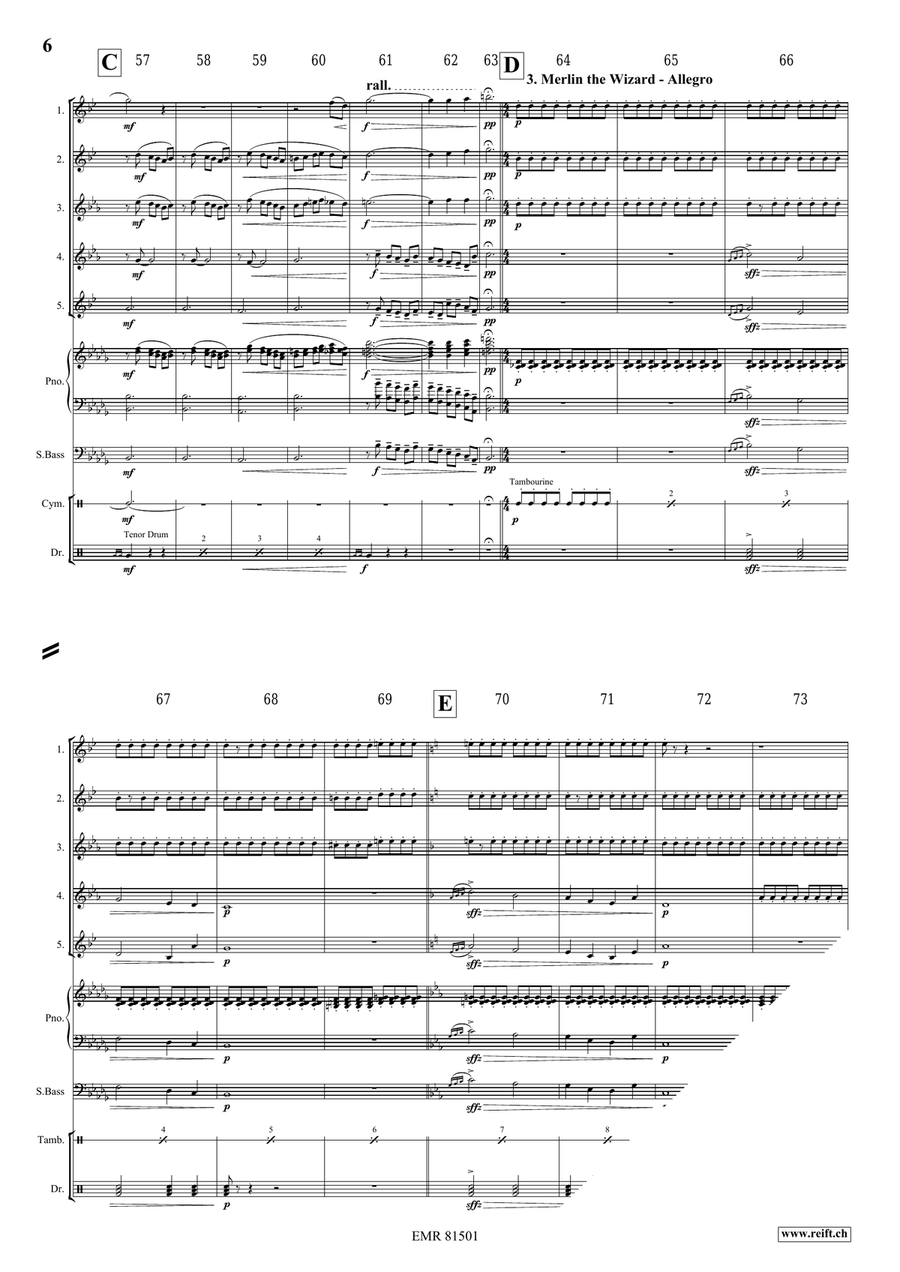 Broceliande Broceliande Saxophone Quintet scores gallery preview page 7
