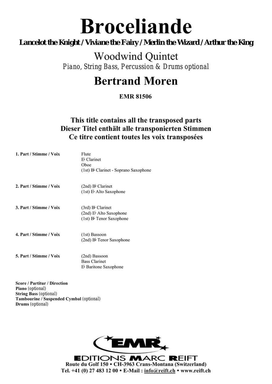 Broceliande Broceliande Woodwind Quintet scores gallery preview page 2