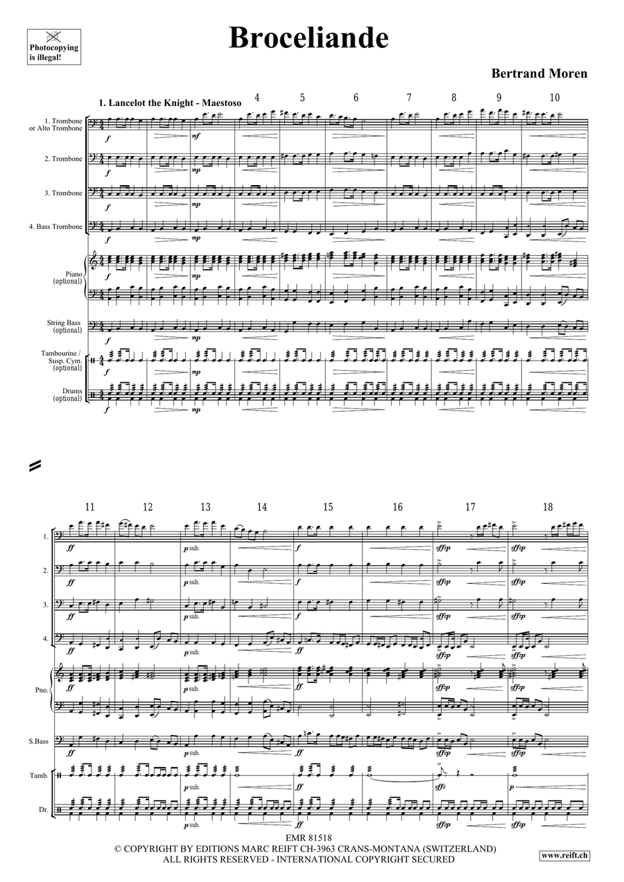 Broceliande Broceliande Trombone Quartet scores gallery preview page 4