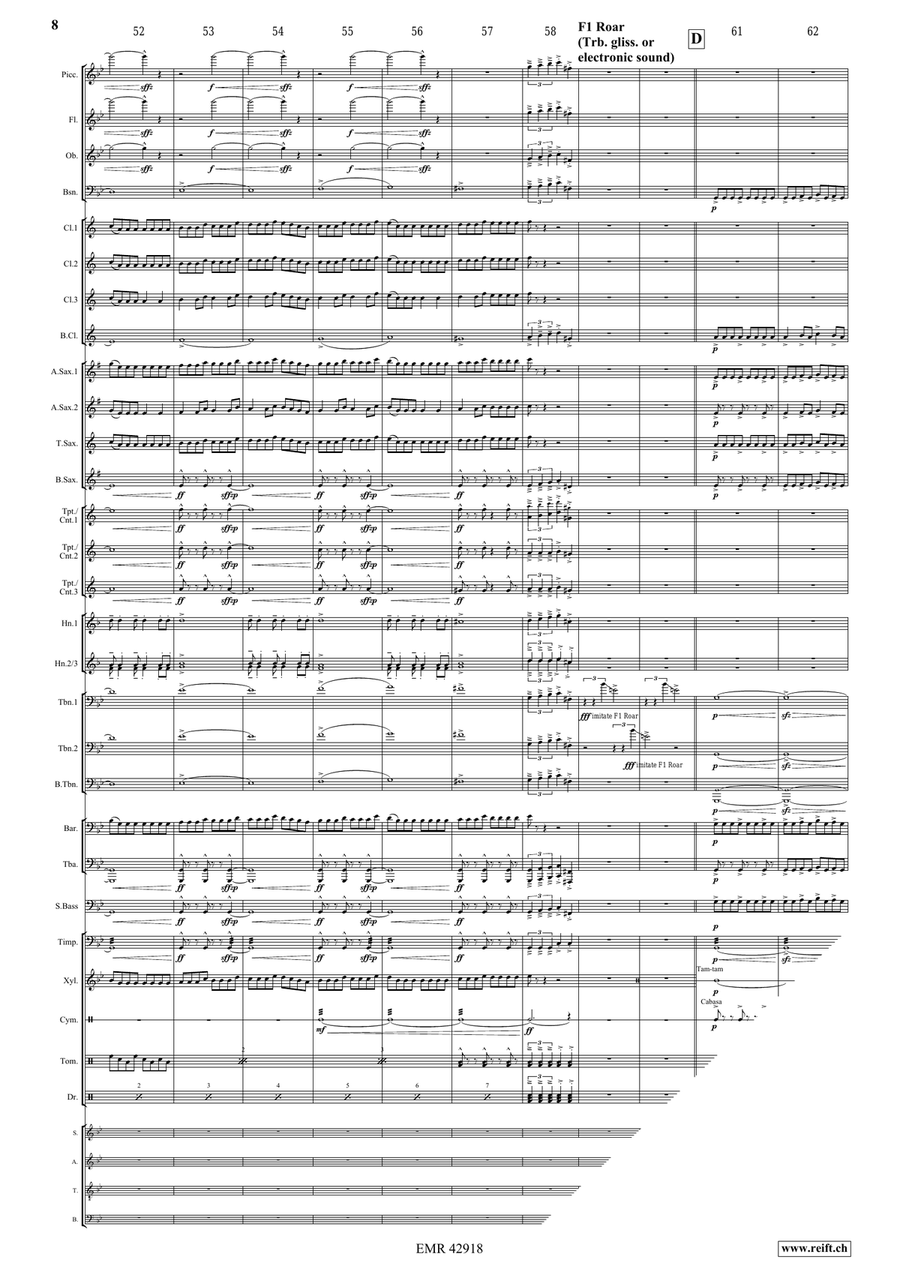 Formula One Formula One Concert Band scores gallery preview page 8