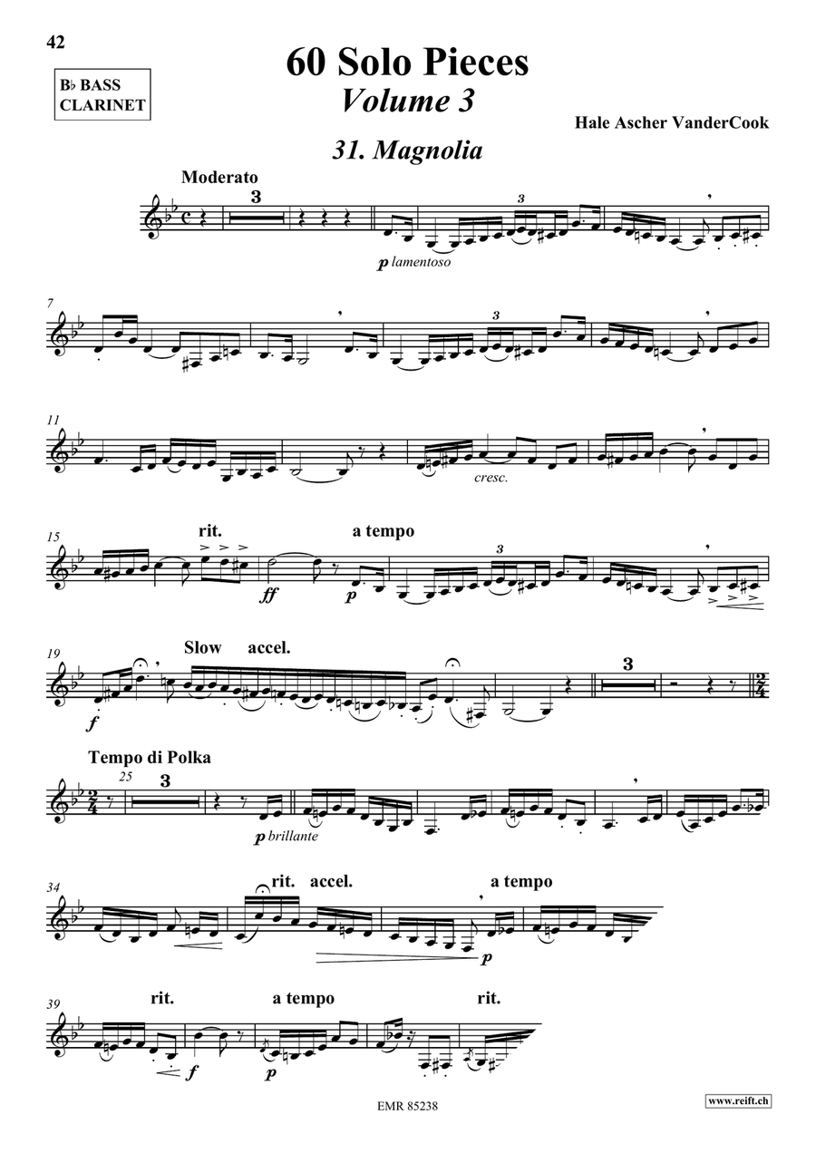 60 Solo Pieces Volume 3 60 Solo Pieces Volume 3 Bass Clarinet scores gallery preview page 4