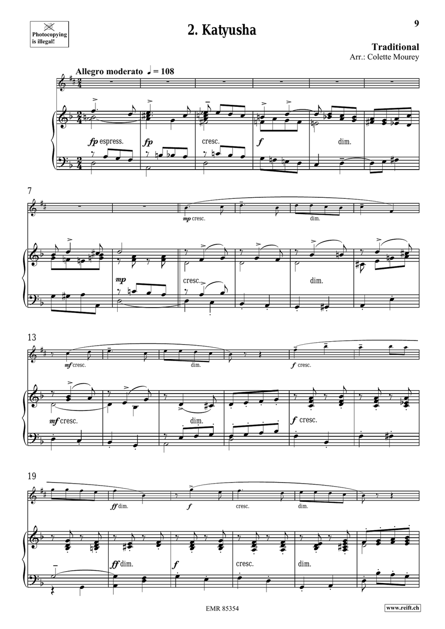 Folk Songs From Russia Folk Songs From Russia Alto Saxophone scores gallery preview page 6
