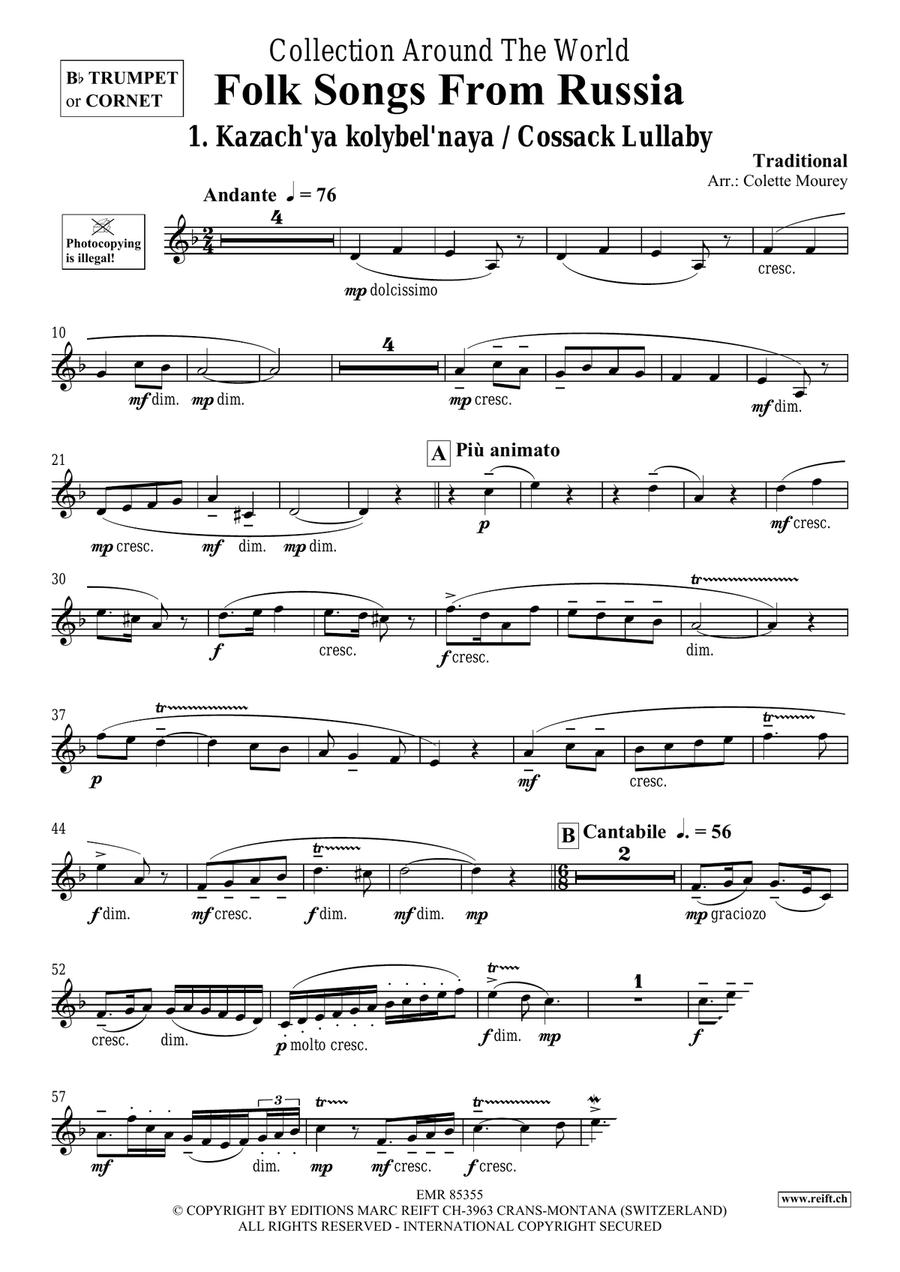 Folk Songs From Russia Folk Songs From Russia Cornet scores gallery preview page 3