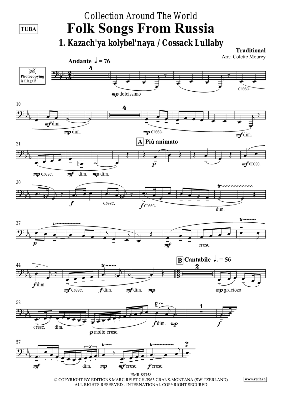 Folk Songs From Russia Folk Songs From Russia Tuba scores gallery preview page 3