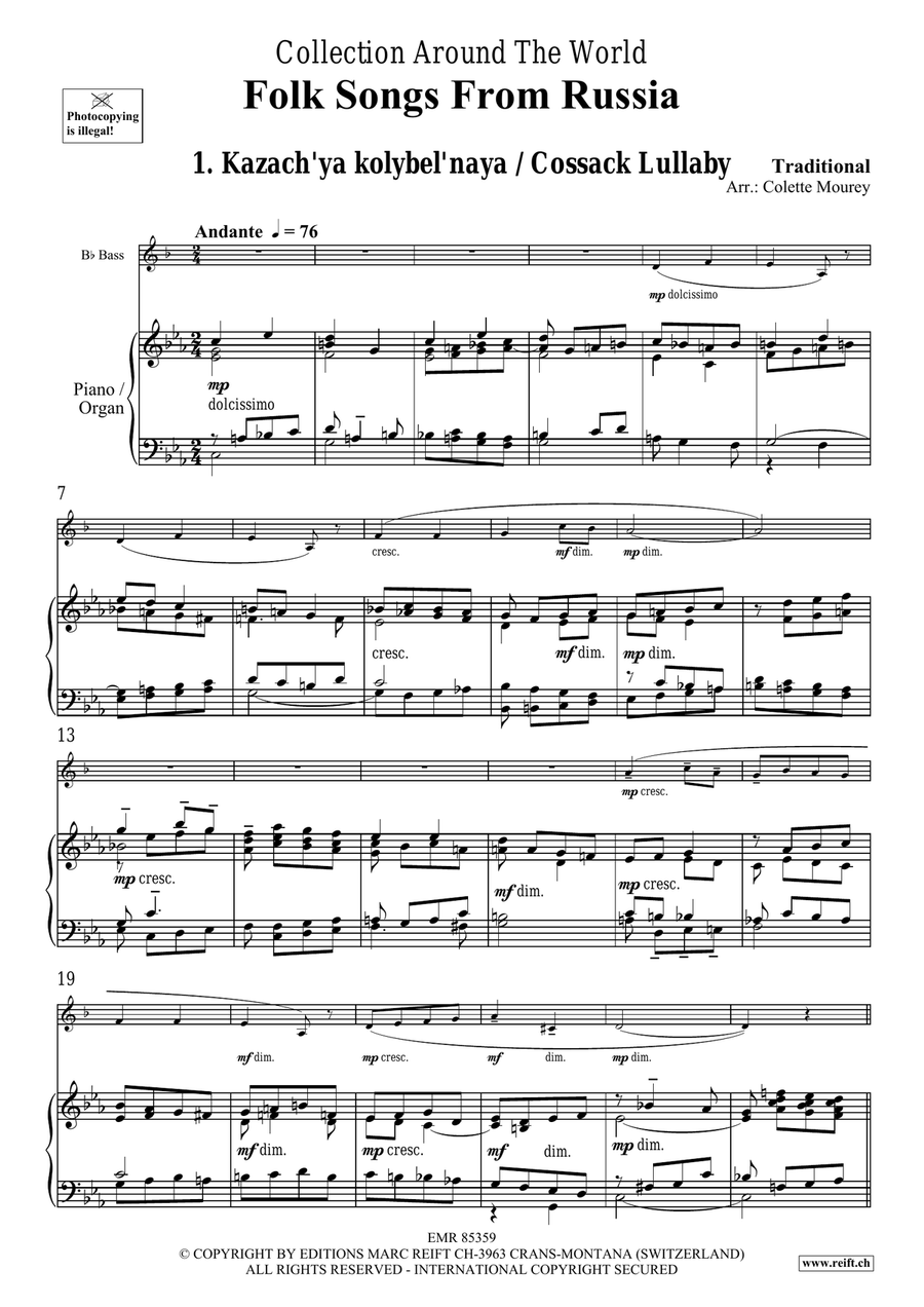 Folk Songs From Russia Folk Songs From Russia Organ scores gallery preview page 4