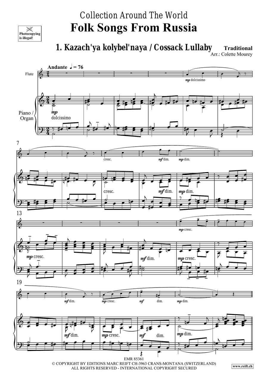 Folk Songs From Russia Folk Songs From Russia Flute Solo scores gallery preview page 4