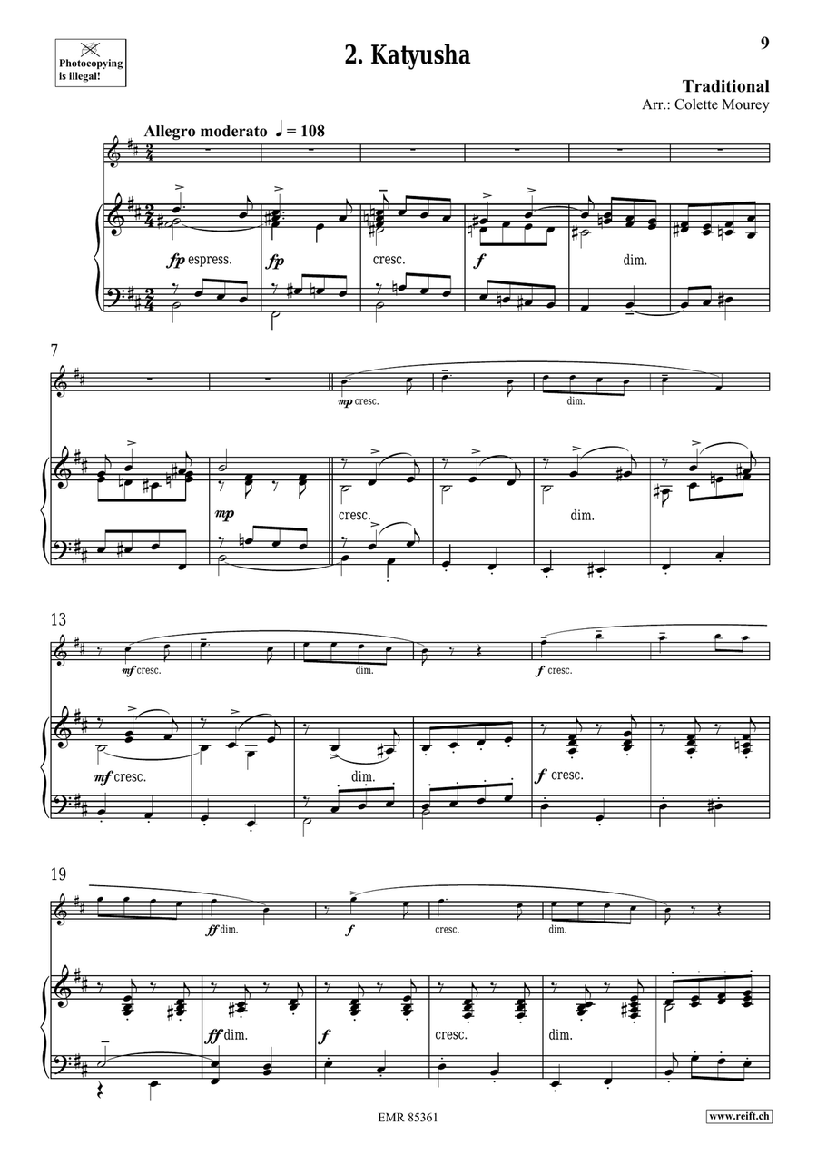 Folk Songs From Russia Folk Songs From Russia Flute Solo scores gallery preview page 6