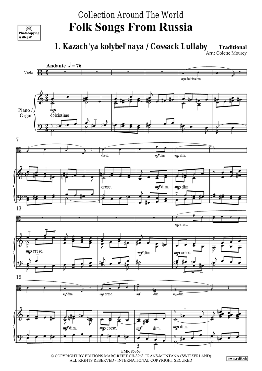 Folk Songs From Russia Folk Songs From Russia Viola scores gallery preview page 4
