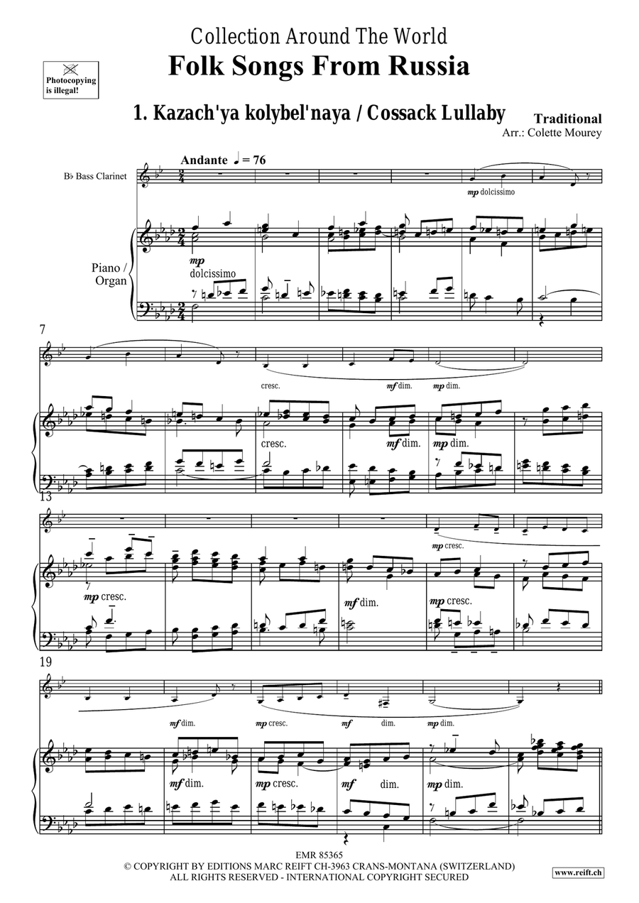Folk Songs From Russia Folk Songs From Russia Bass Clarinet scores gallery preview page 4