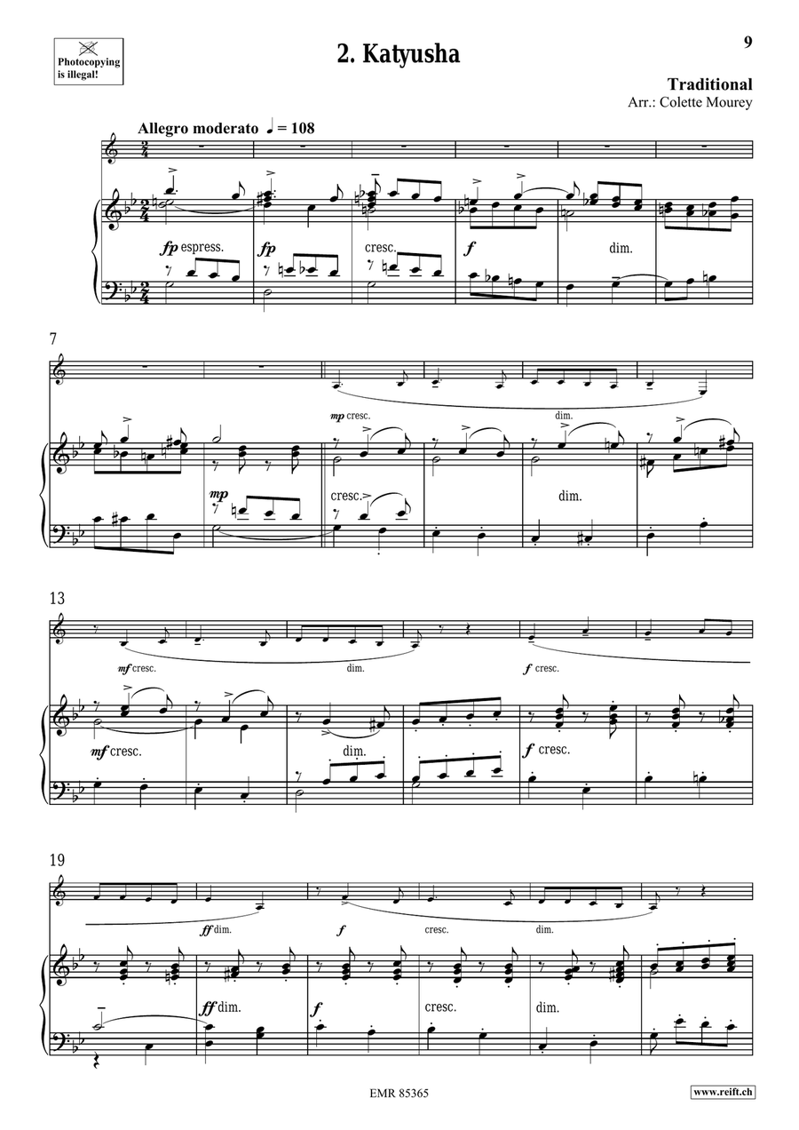 Folk Songs From Russia Folk Songs From Russia Bass Clarinet scores gallery preview page 6