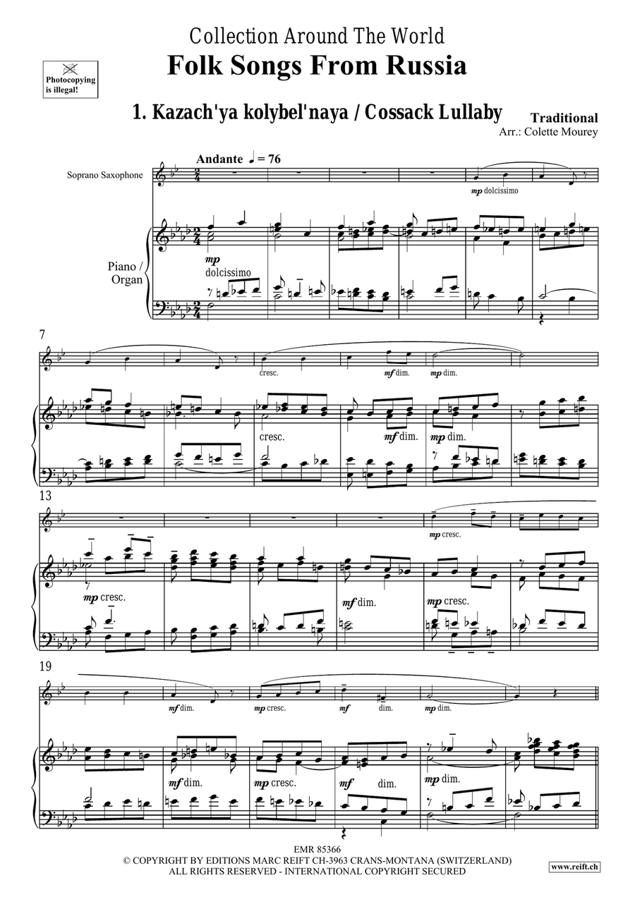 Folk Songs From Russia Folk Songs From Russia Soprano Saxophone scores gallery preview page 4