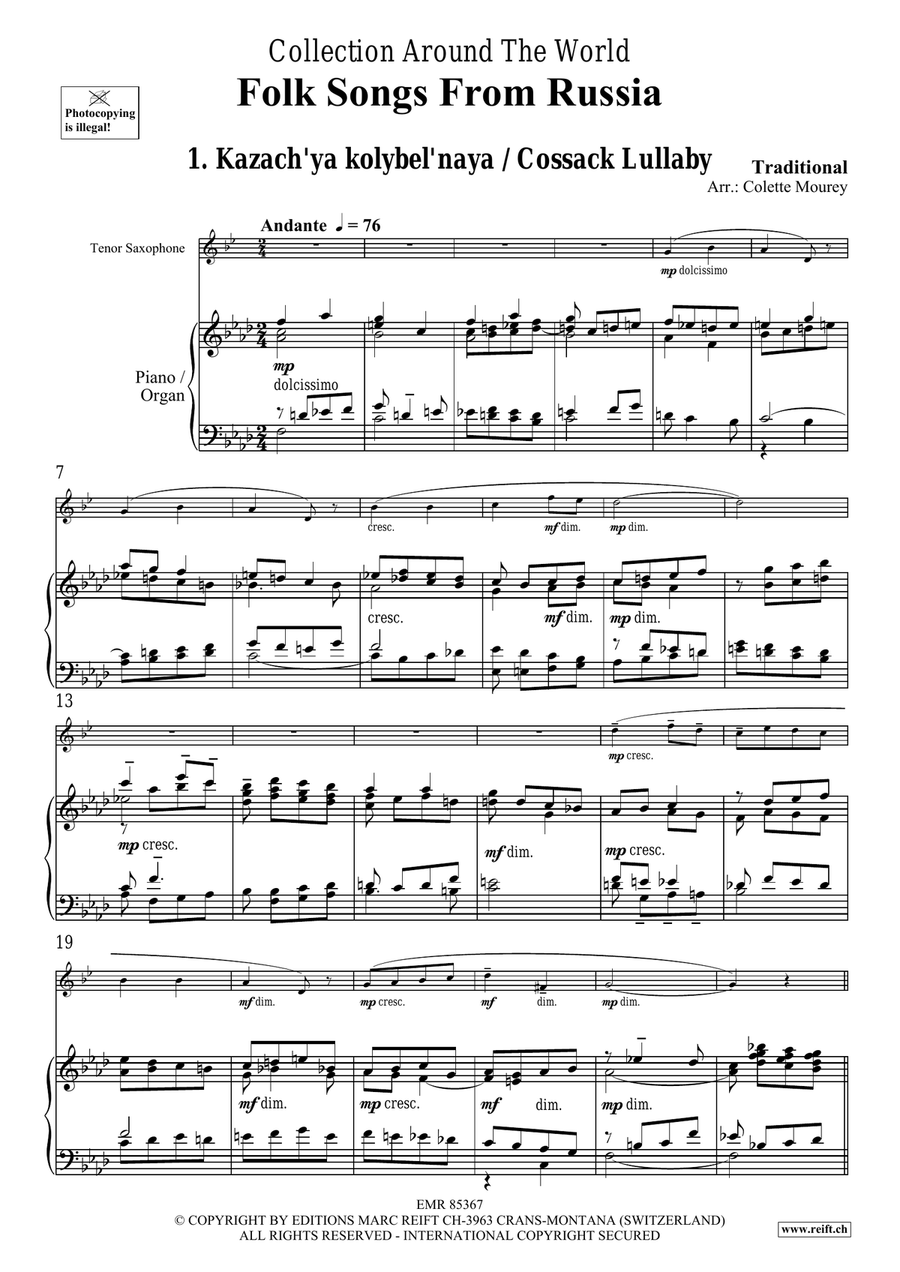 Folk Songs From Russia Folk Songs From Russia Tenor Saxophone scores gallery preview page 4