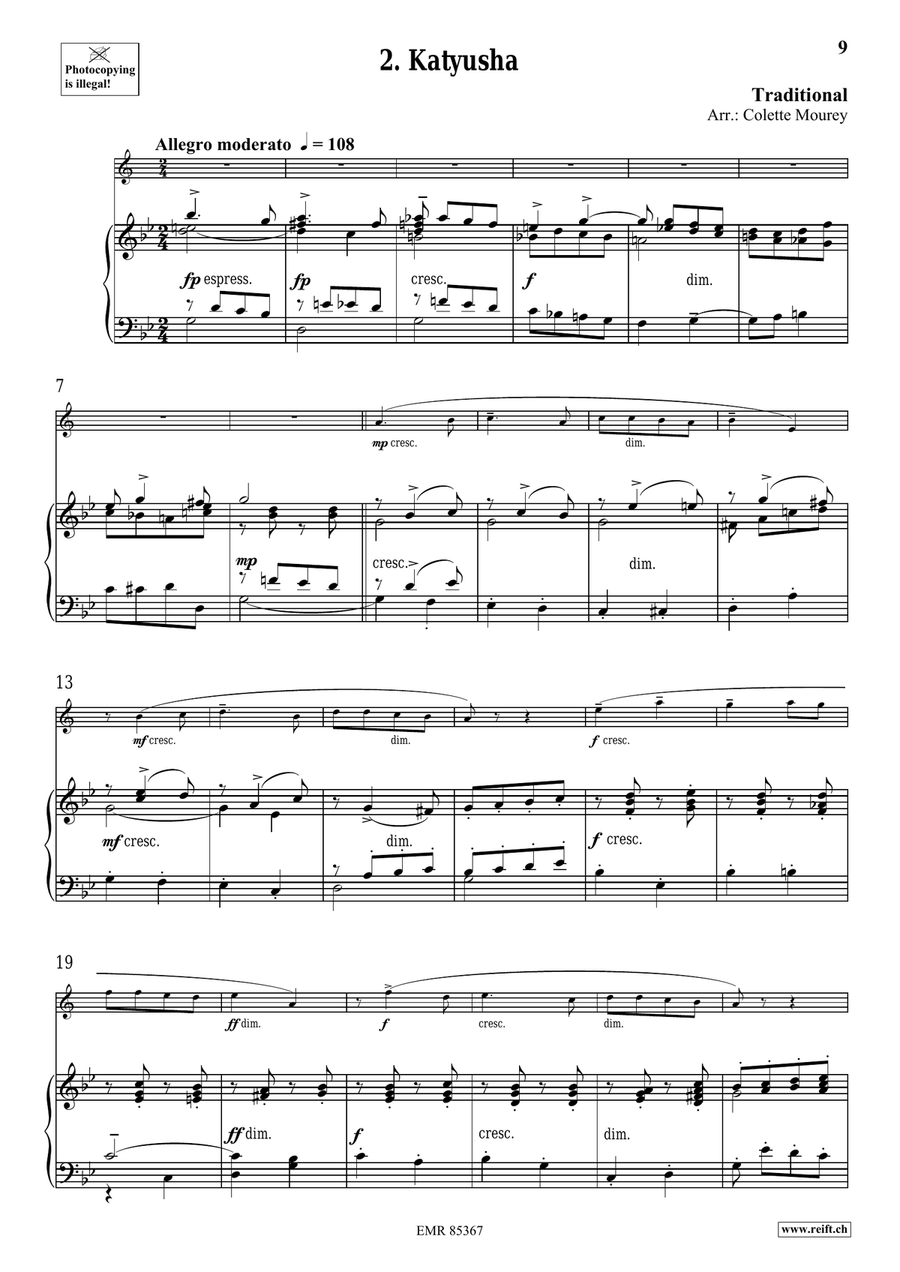 Folk Songs From Russia Folk Songs From Russia Tenor Saxophone scores gallery preview page 6