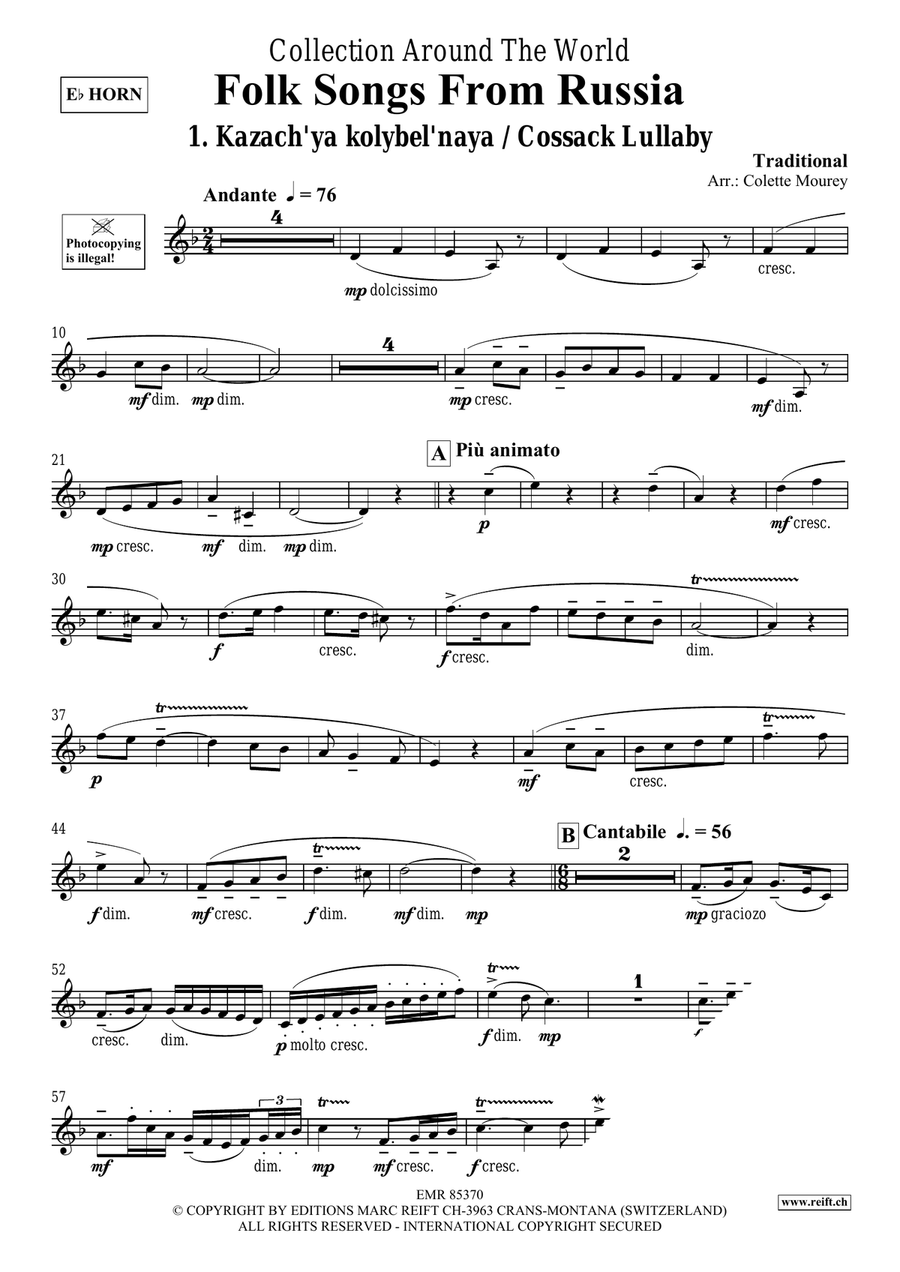 Folk Songs From Russia Folk Songs From Russia Horn scores gallery preview page 3