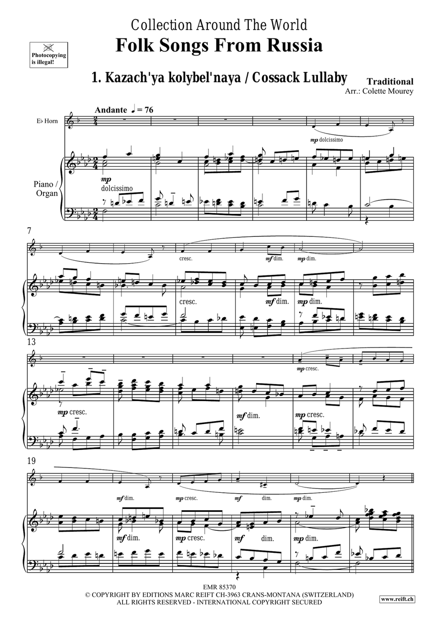 Folk Songs From Russia Folk Songs From Russia Horn scores gallery preview page 4