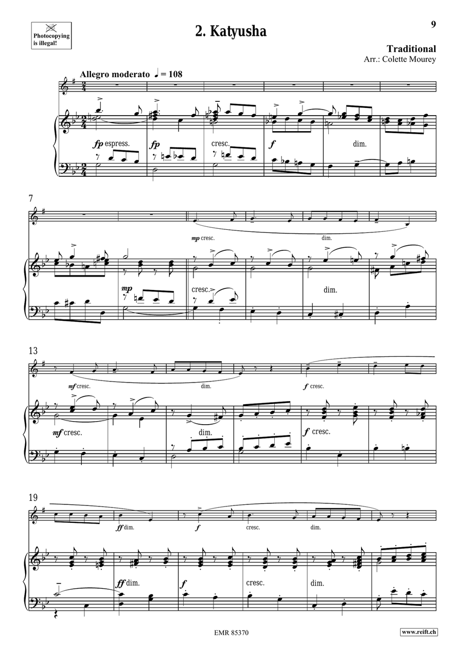 Folk Songs From Russia Folk Songs From Russia Horn scores gallery preview page 6