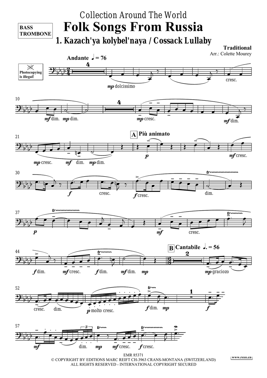 Folk Songs From Russia Folk Songs From Russia Trombone scores gallery preview page 3