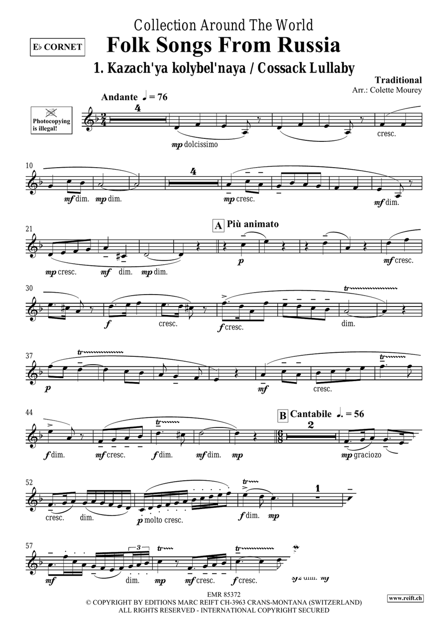 Folk Songs From Russia Folk Songs From Russia Cornet scores gallery preview page 3