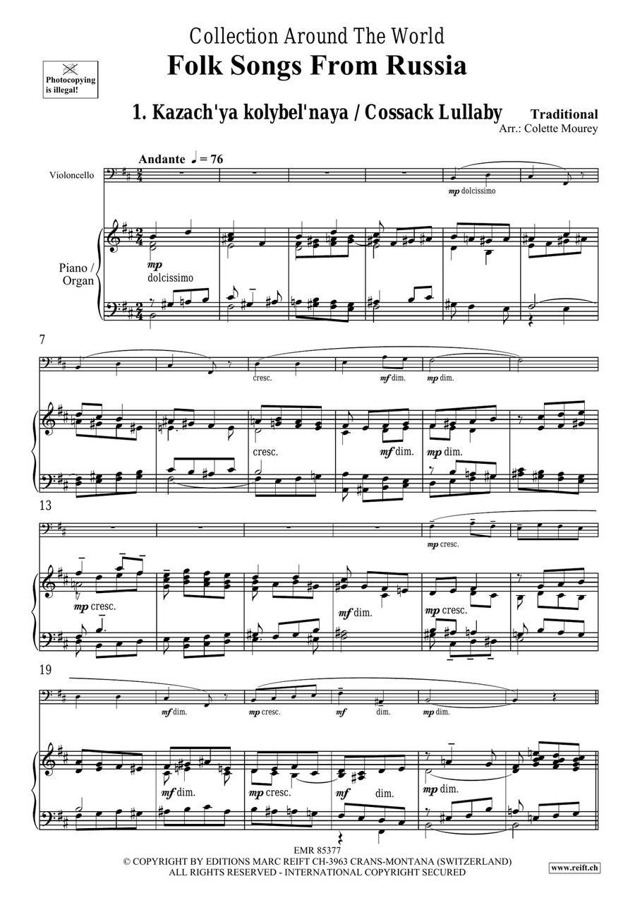 Folk Songs From Russia Folk Songs From Russia Organ scores gallery preview page 4