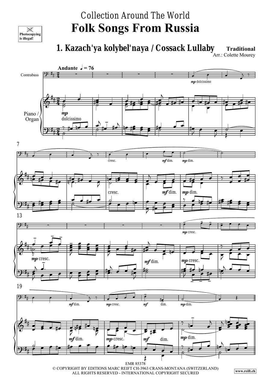 Folk Songs From Russia Folk Songs From Russia Double Bass scores gallery preview page 4